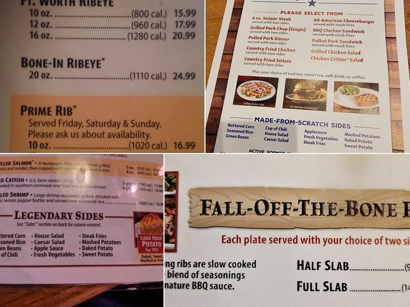 Texas Roadhouse Menu