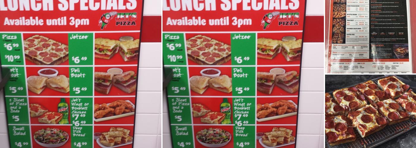 Jet's Pizza Menu