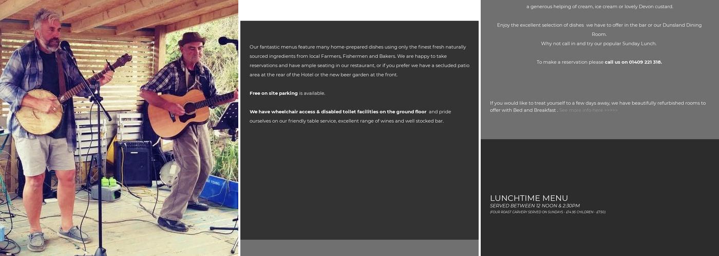 The Bickford Arms Menu