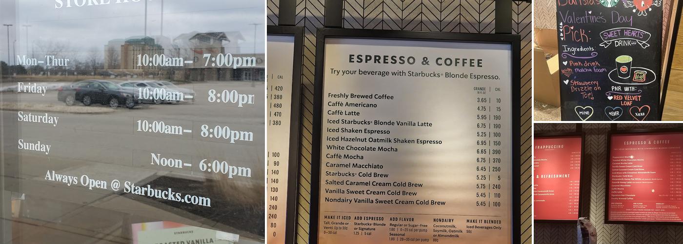 Starbucks Menu