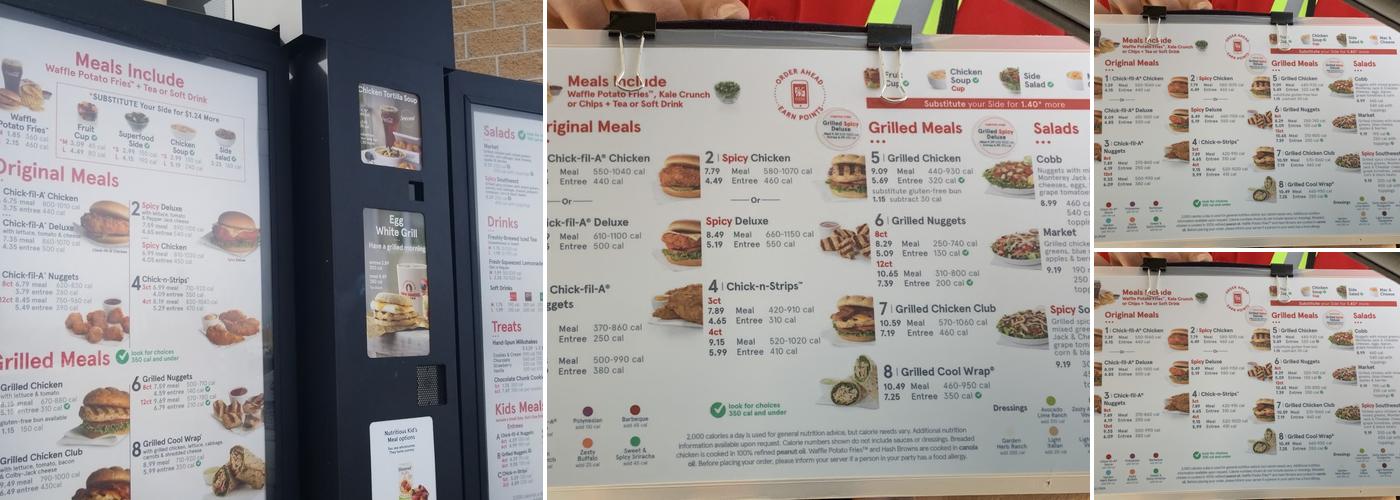 Chick-fil-A Menu