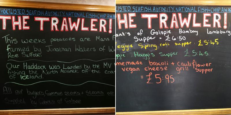 The Trawler Fish & Chips Menu