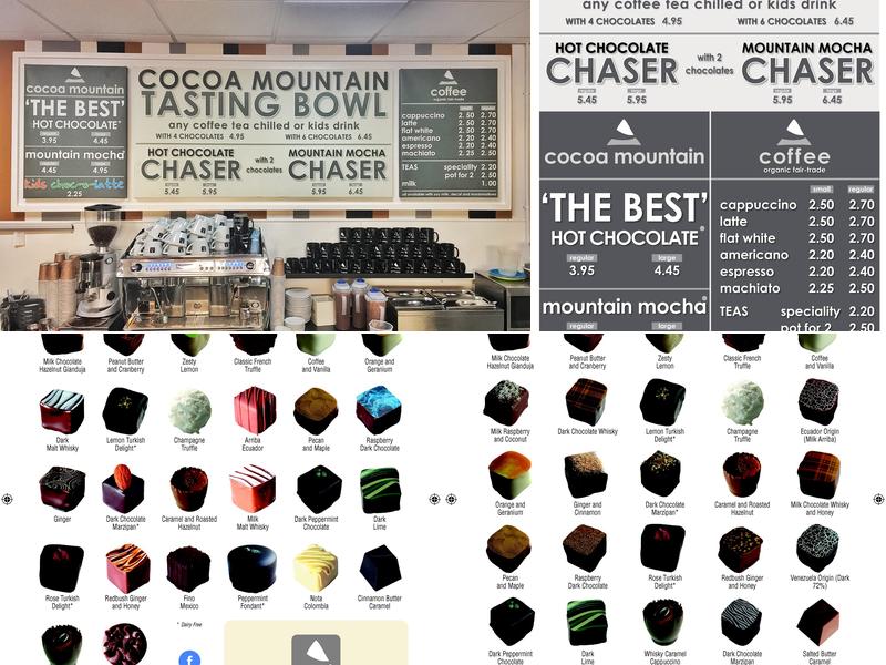 Cocoa Mountain Dornoch Menu