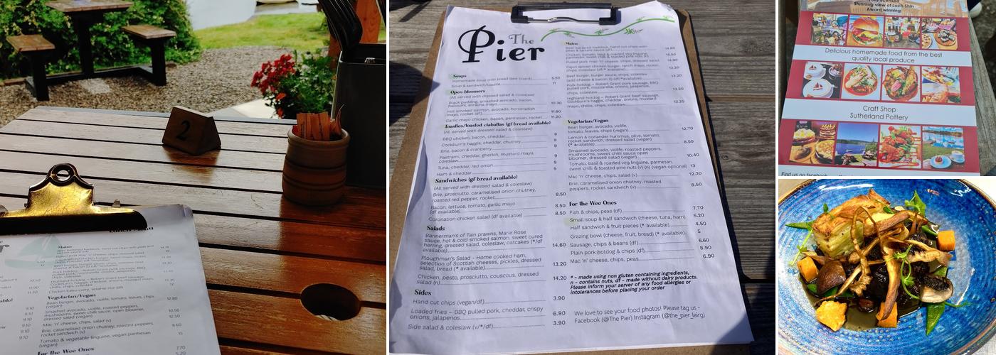 The Pier Menu