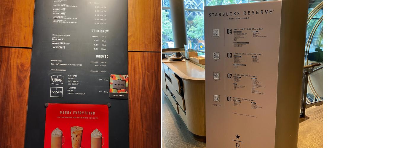 Starbucks Menu