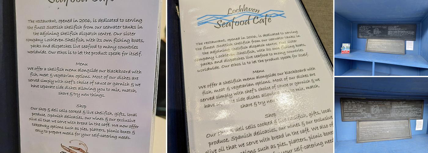 Lochleven Seafood Café Menu