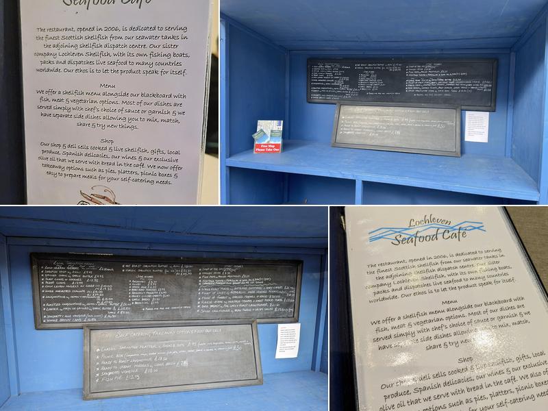 Lochleven Seafood Café Menu