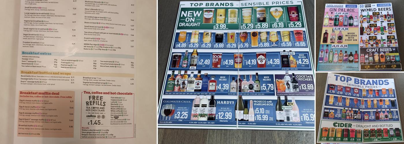 The Great Glen - JD Wetherspoon Menu