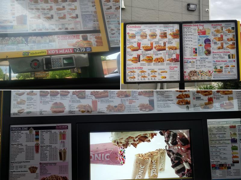 Sonic Drive-In Menu
