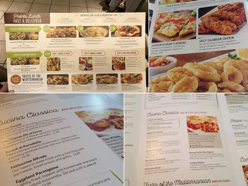 Olive Garden Italian Restaurant Menu