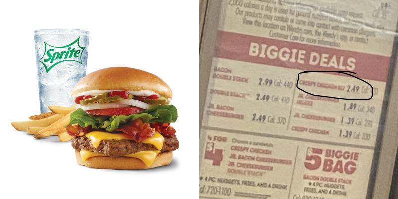 Wendy's Menu