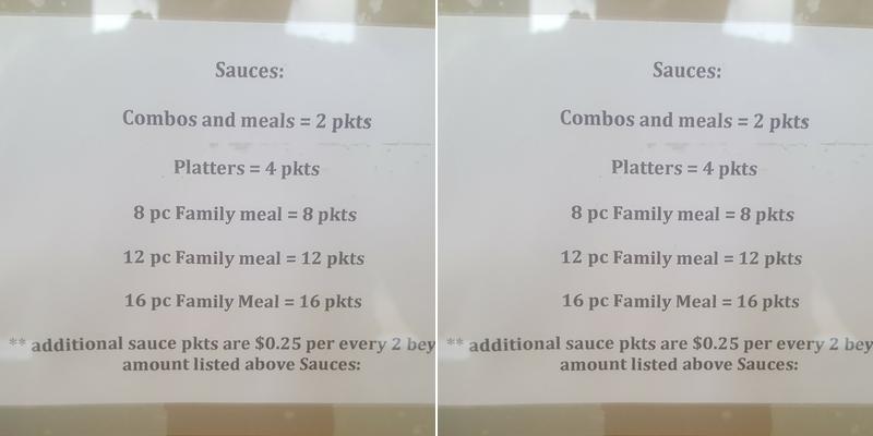 KFC Menu