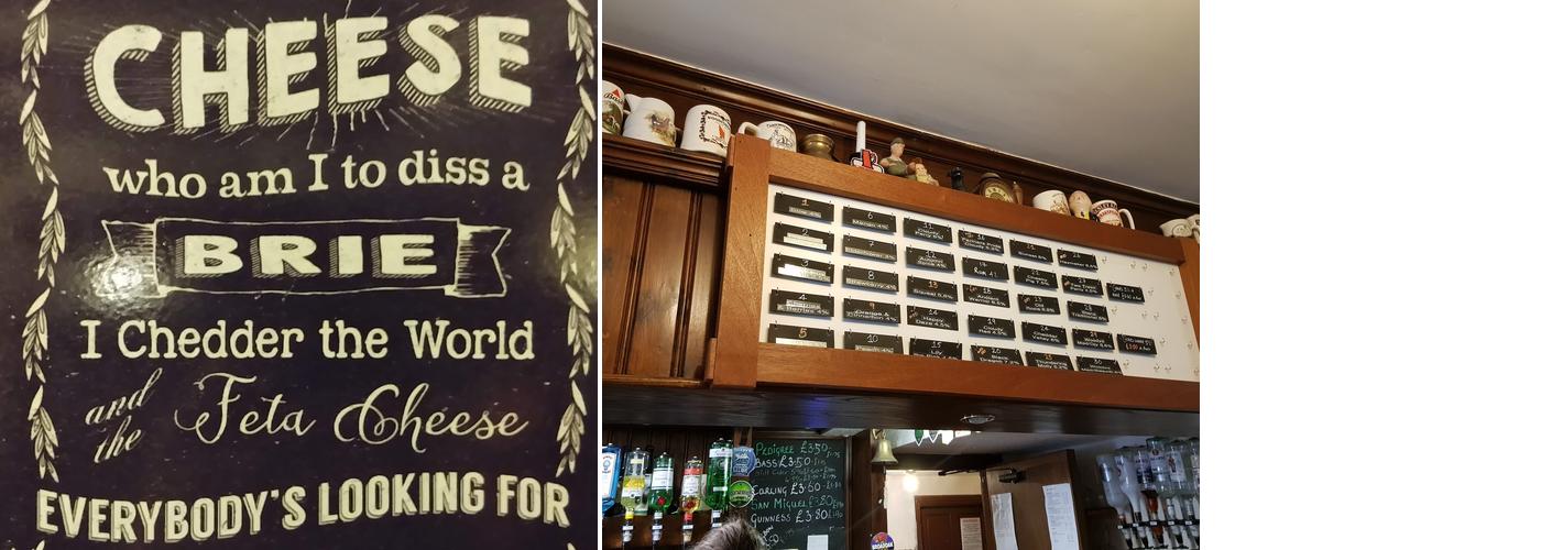 The Black Horse Menu