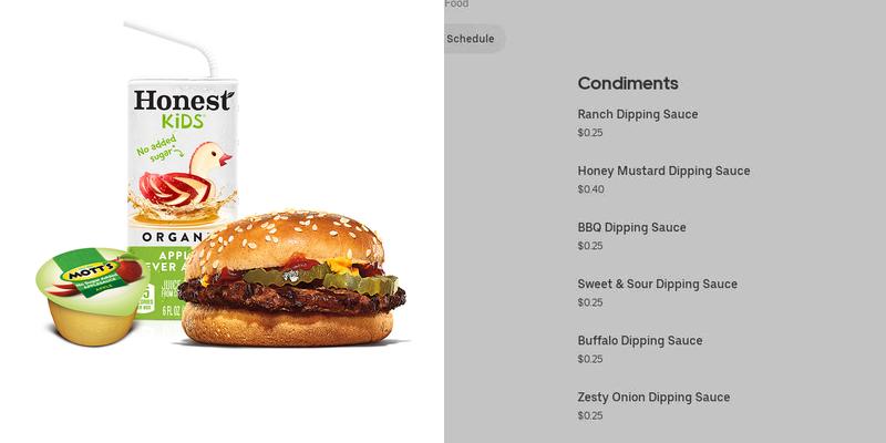 Burger King Menu