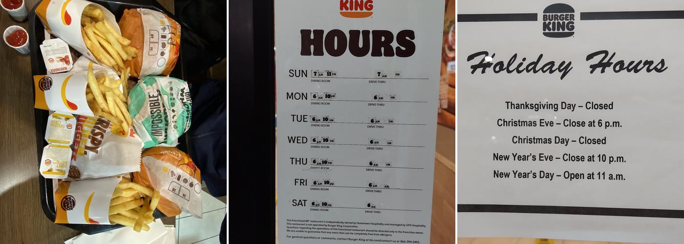 Burger King Menu