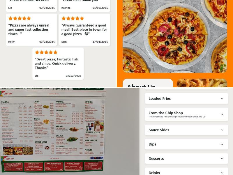 Ben Nevis Takeaway Menu