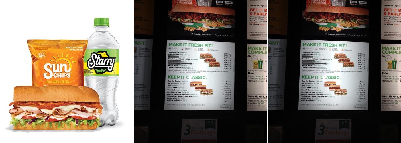 Subway Menu