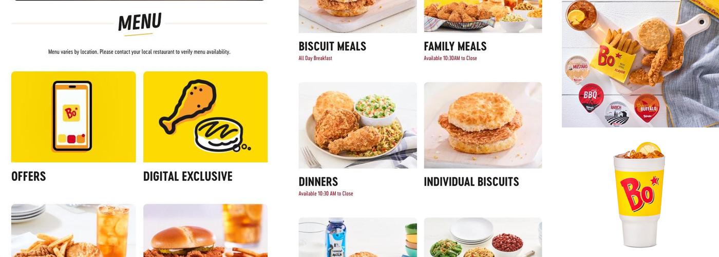 Bojangles Menu