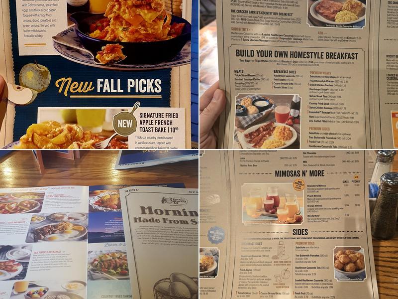 Cracker Barrel Old Country Store Menu