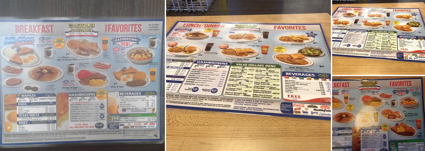 Waffle House Menu