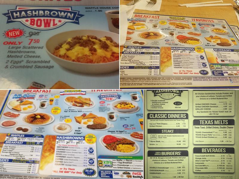 Waffle House Menu