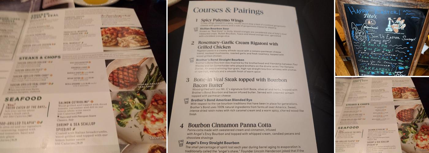 Carrabba's Italian Grill Menu