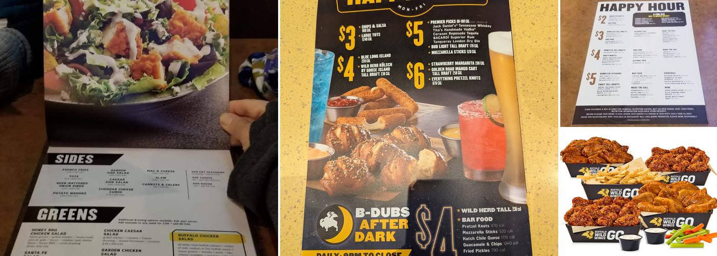 Buffalo Wild Wings Menu
