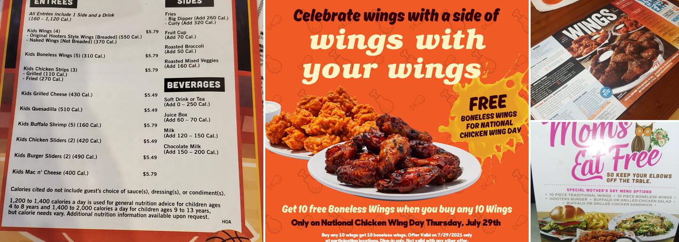 Hooters Menu