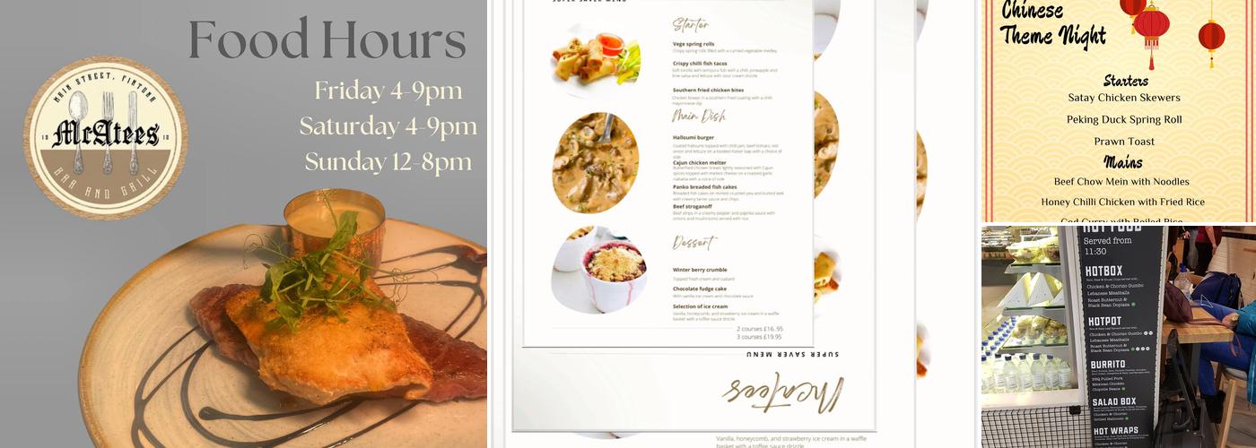 McAtee's Bar & Restaurant Menu