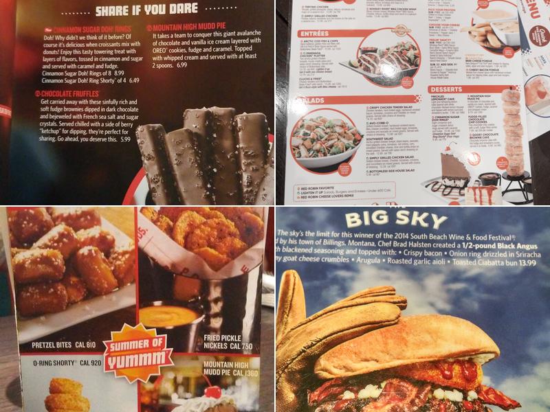 Red Robin Gourmet Burgers and Brews Menu