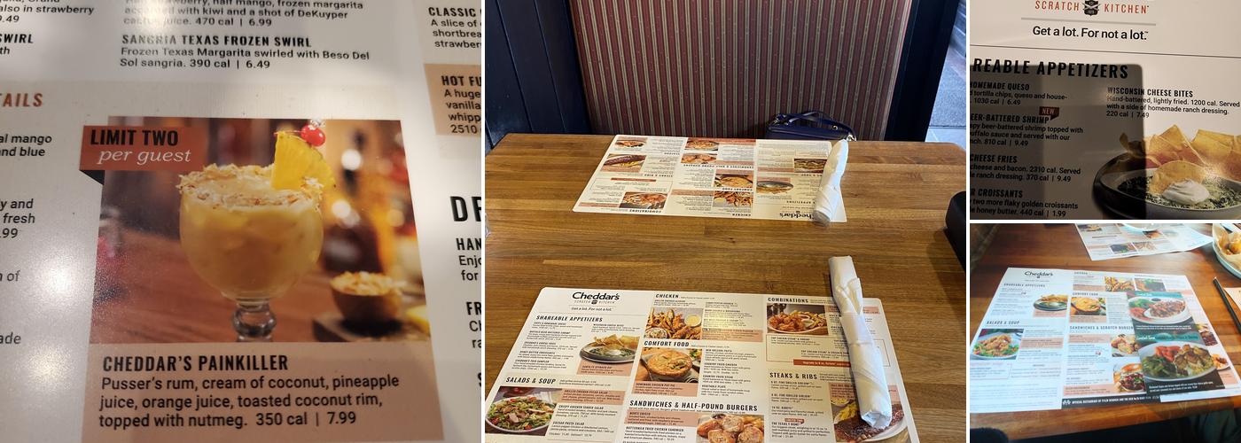 Cheddar's Scratch Kitchen Menu