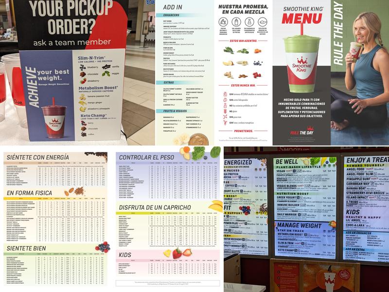 Smoothie King Menu