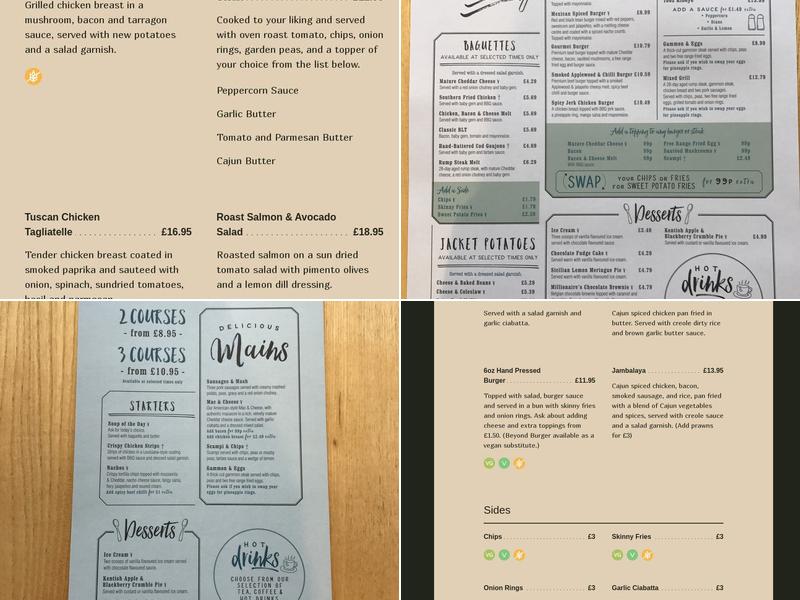 Old Black Horse Menu