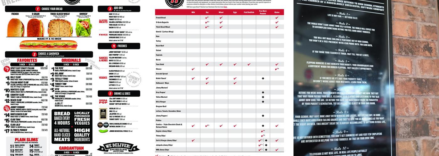 Jimmy John's Menu