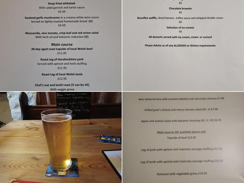 Bridge End Inn Menu