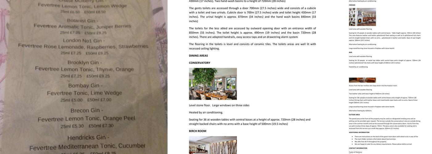 Foyles of Glasbury Menu