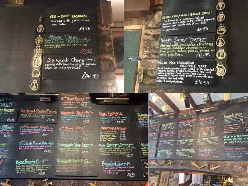 The White Hart Menu