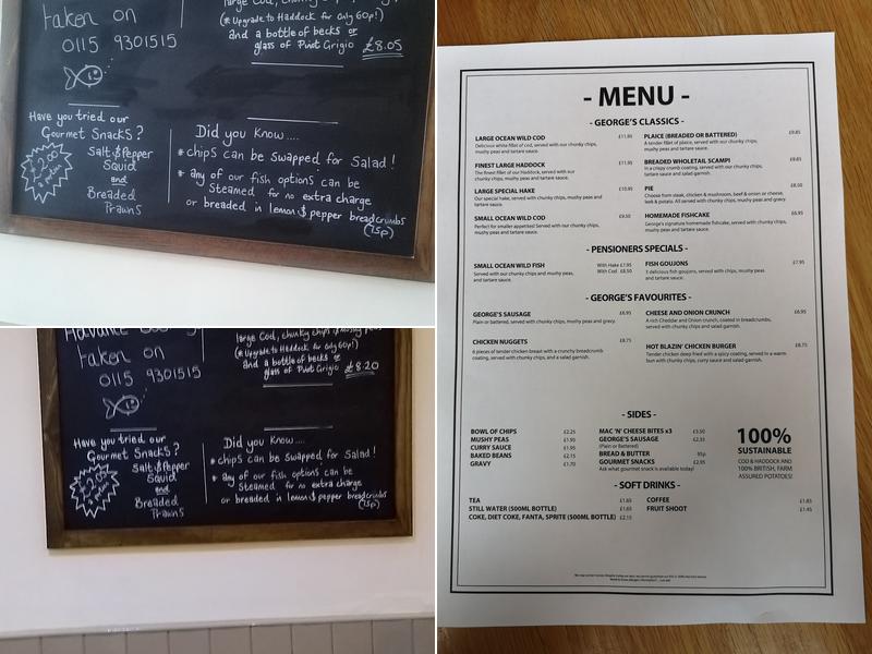 George's Tradition Ilkeston Menu