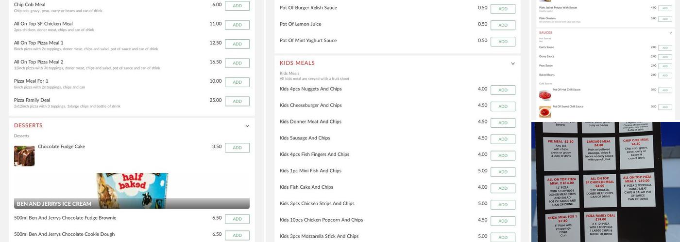 Elite Fish Bar Ilkeston Menu