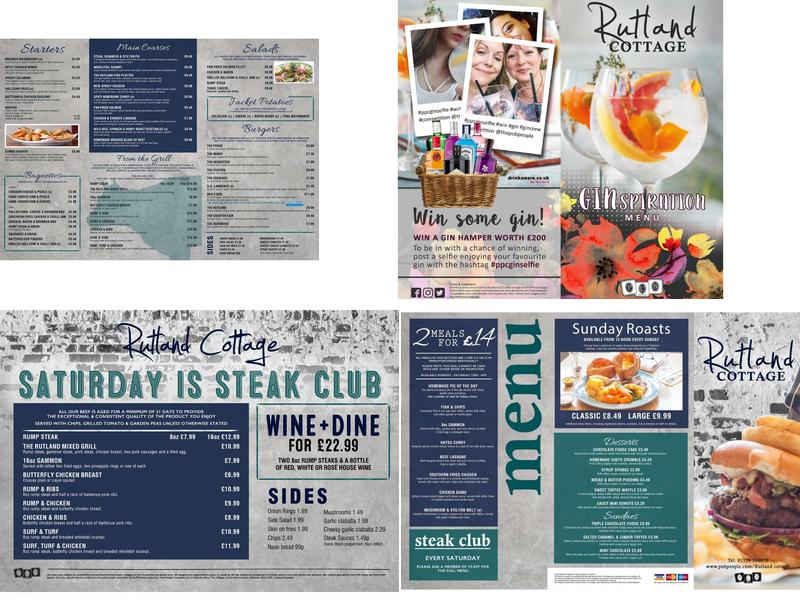 Rutland Cottage Menu