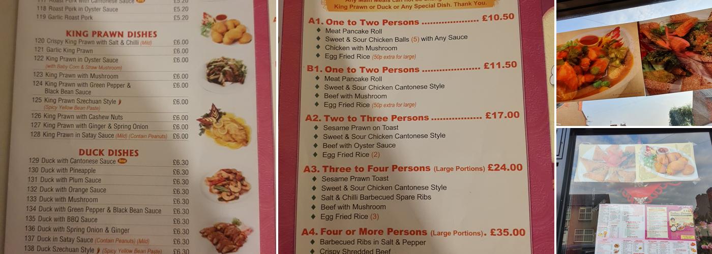 Cathay princess Menu