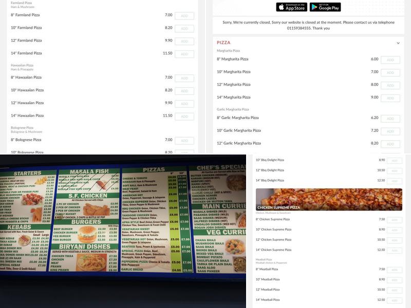 Pizza Max Menu