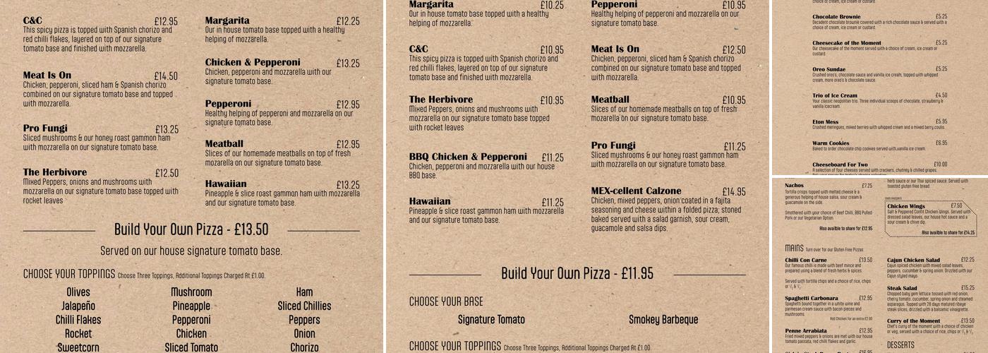 Base | Pizza - Pasta - Grill Menu