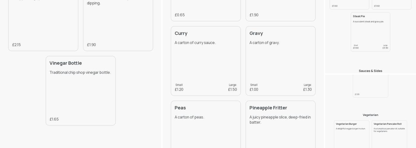 Tennants Fish & Chips Menu