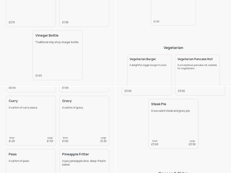 Tennants Fish & Chips Menu