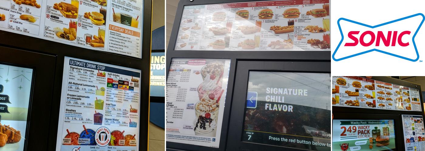 Sonic Drive-In Menu