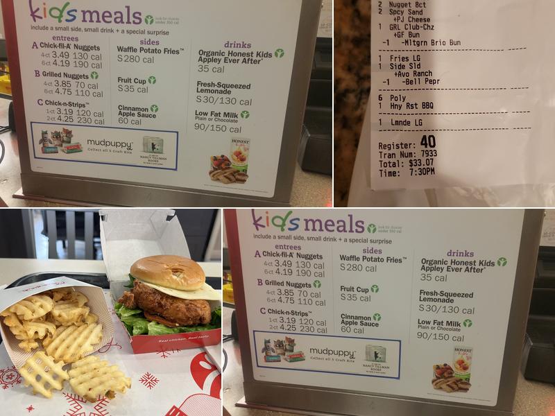 Chick-fil-A Menu