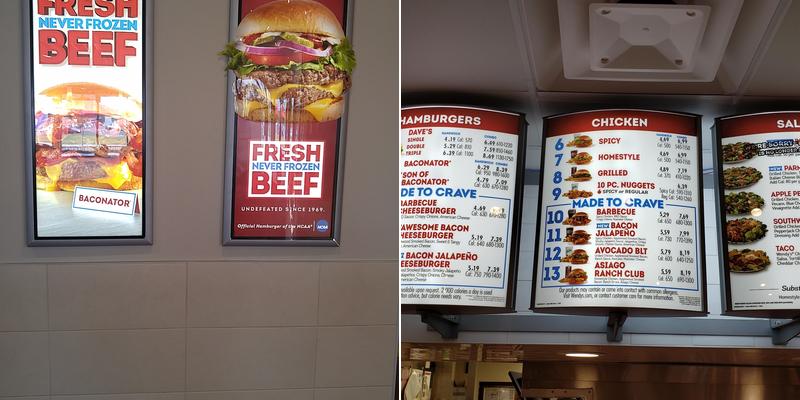 Wendy's Menu