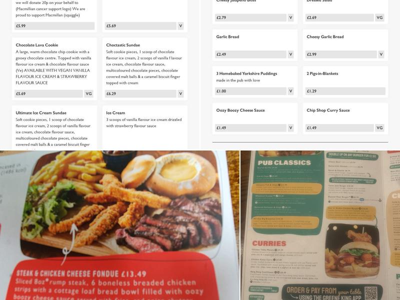 Quays - Pub & Carvery Menu