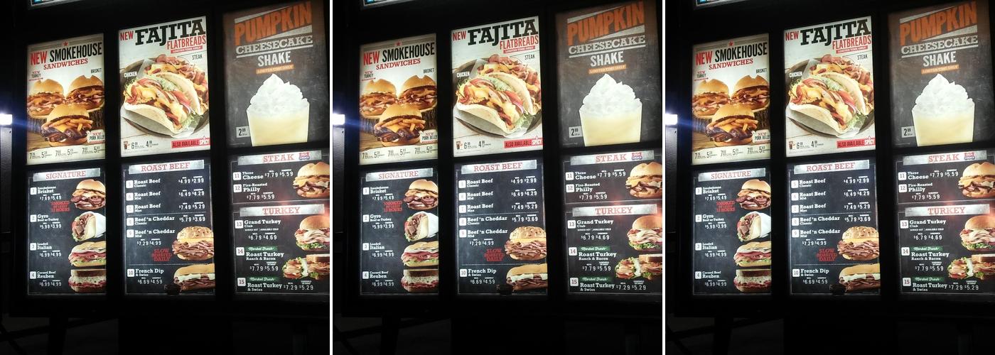 Arby's Menu